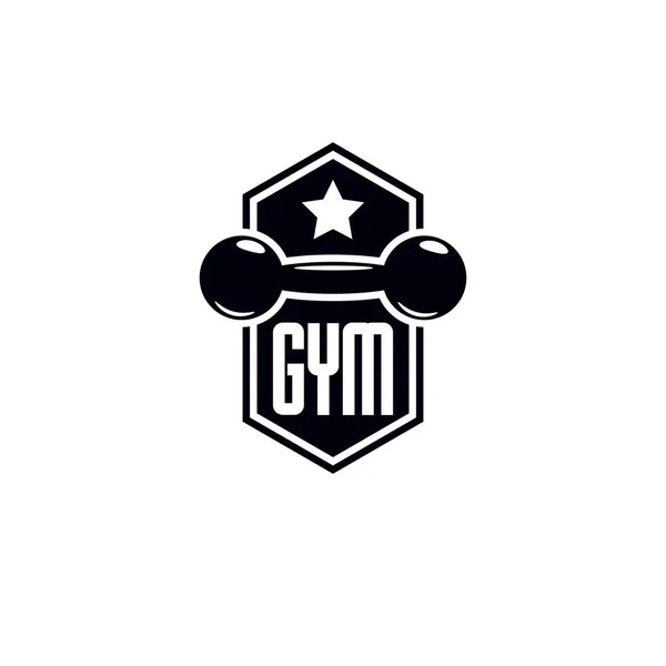 Logo pour haltérophilie gymnase — Image vectorielle