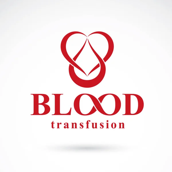 Transfuzja krwi napis — Wektor stockowy