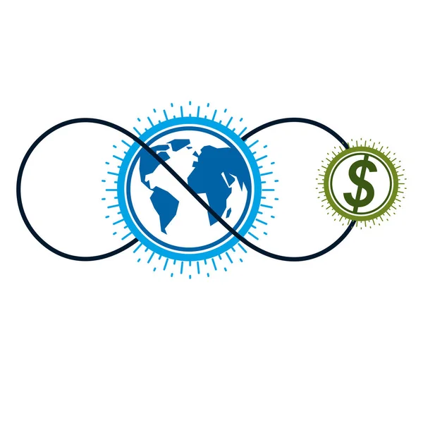 Logo créatif Global Business, symbole vectoriel unique — Image vectorielle