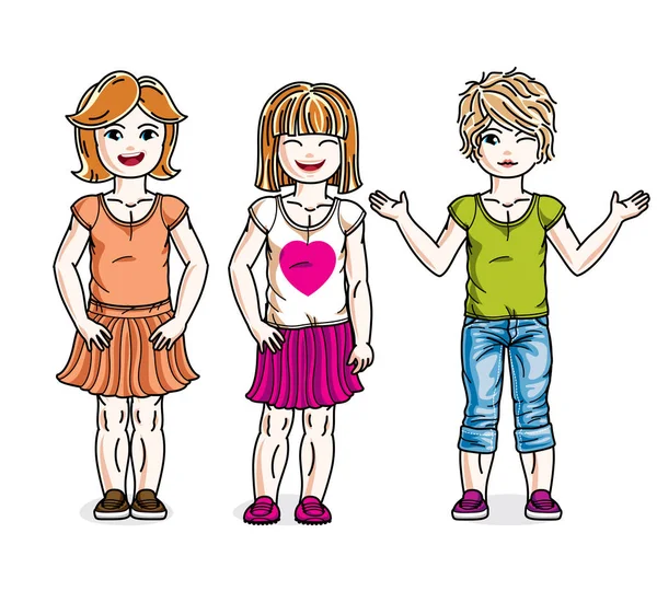 Güzel mutlu küçük kızlar 