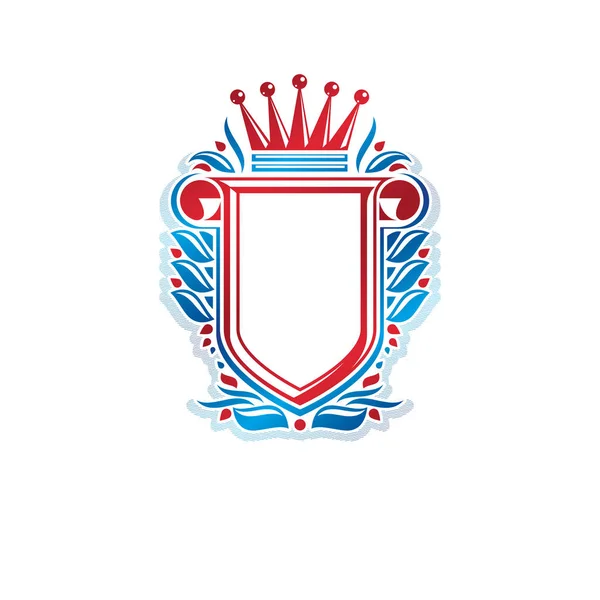 Leeg heraldische ontwerp met kopie ruimte en cartouche — Stockvector