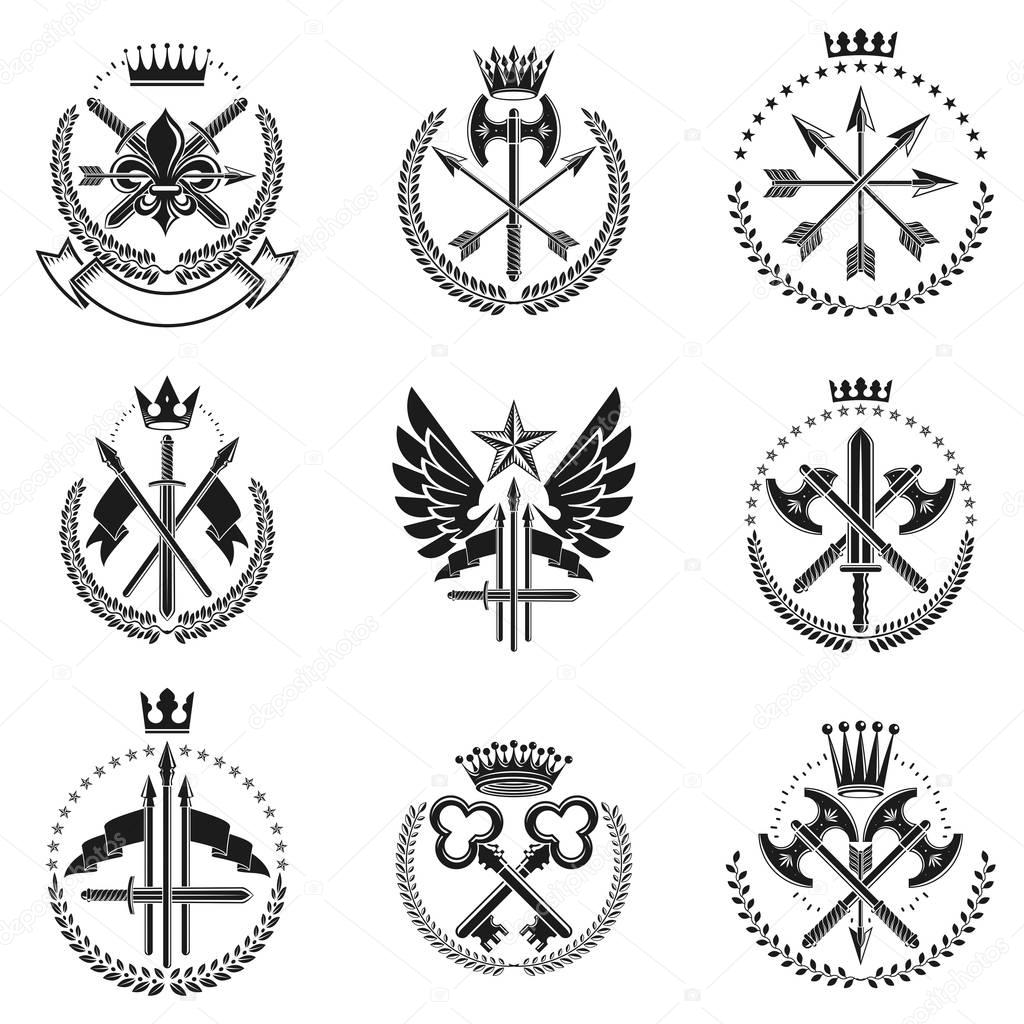 Vintage Weapons Emblems set