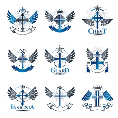 Dini haç amblem seti