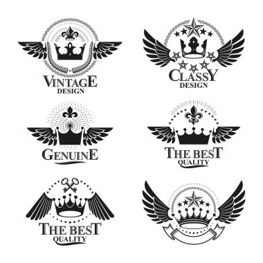 Kraliyet kron amblem seti