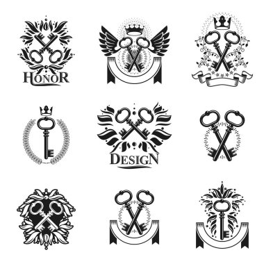 Eski anahtarları amblem seti