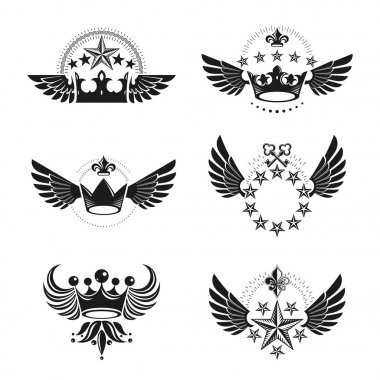  Kron ve eski yıldız amblem ayarla