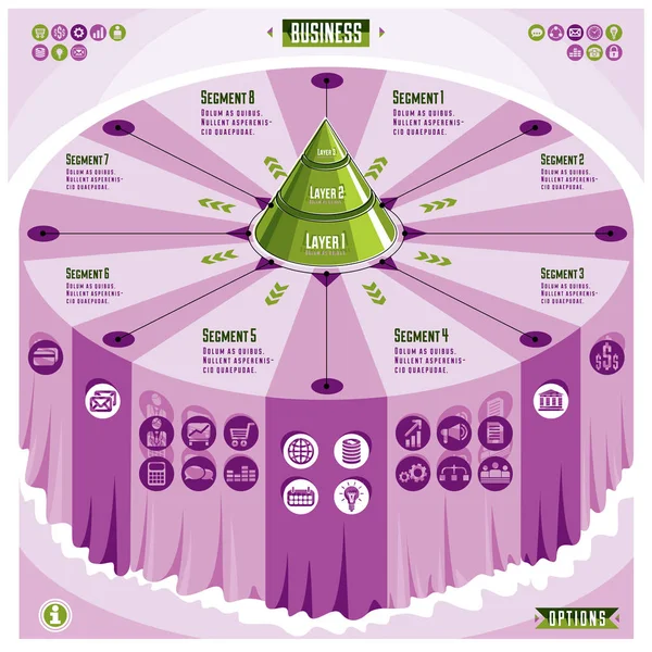 Modello di infografica creativa — Vettoriale Stock