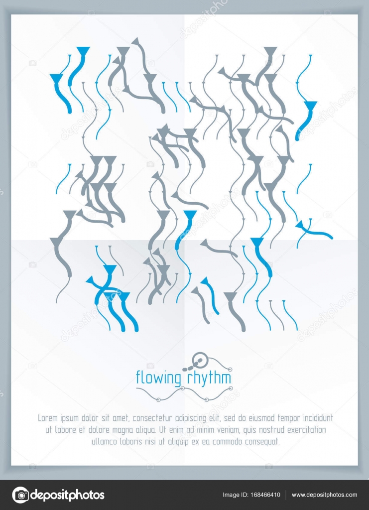 Flowing Rhythm Abstract Wave Lines Vector Image By C Ostapiusangelp Vector Stock