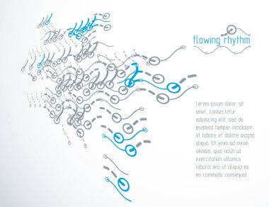 soyut dalgalı çizgi deseni