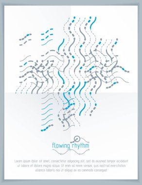 Fütüristik dalgalı çizgi deseni