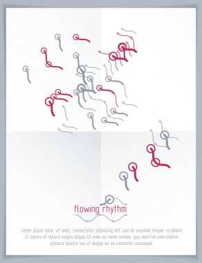 Soyut dalgalı çizgiler çizim