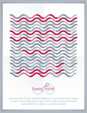 soyut dalgalı çizgi deseni