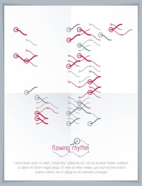 Soyut dalgalı çizgiler çizim