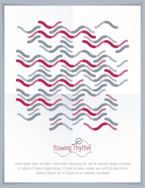 soyut dalgalı çizgi deseni