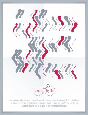 Soyut dalgalı çizgiler çizim