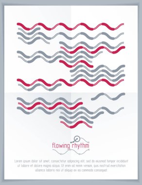 soyut dalgalı çizgi deseni