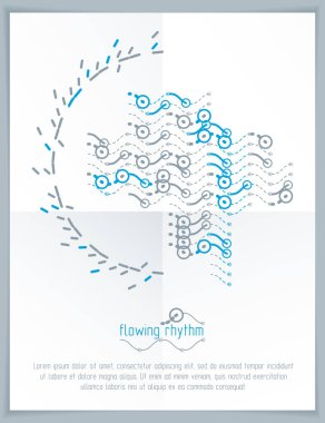 Dalgalı çizgiler desen yuvarlak biçim