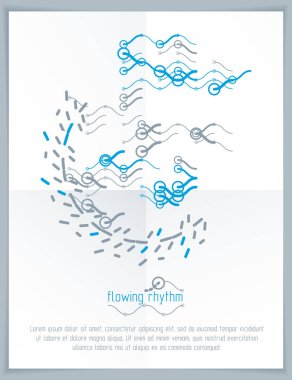 Soyut çizgilerle yapılan teknolojik duvar kağıdı 