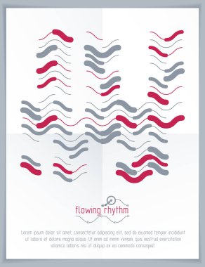 Soyut dalgalı çizgiler çizim