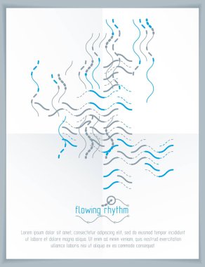 Fütüristik dalgalı çizgi deseni