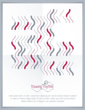 Soyut dalgalı çizgiler çizim