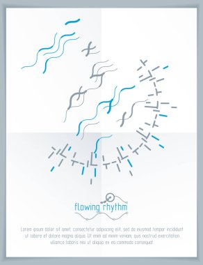 Dalgalı çizgiler soyutlama