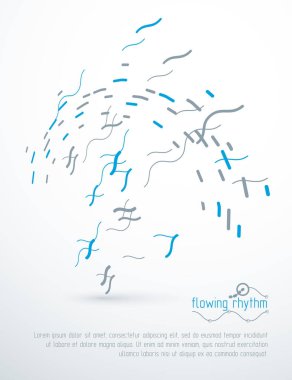 Fütüristik, soyut dalgalı desen çizgileri