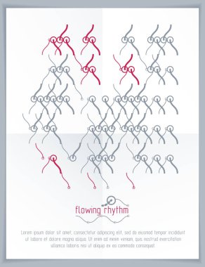 Soyut dalgalı çizgiler çizim