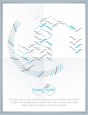 Dalgalı çizgiler desen yuvarlak biçim