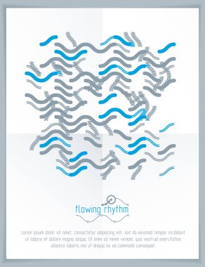 Soyut dalgalı çizgiler çizim