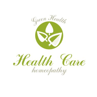 yeşil sağlık fikir vektör logosu