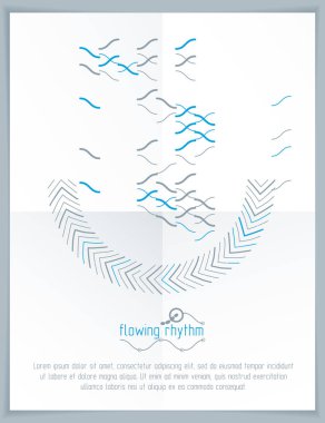 soyut dalgalı çizgi deseni