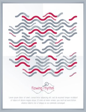 soyut dalgalı çizgi deseni