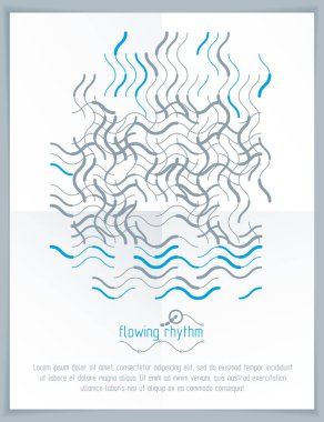 Fütüristik dalgalı çizgi deseni