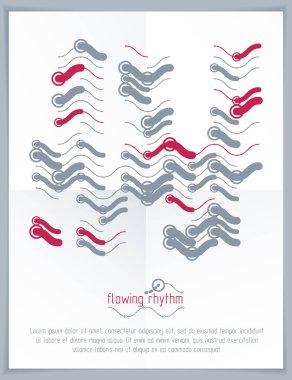 Soyut dalgalı çizgiler çizim