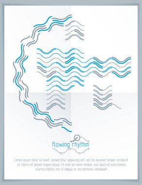 Dalgalı çizgiler desen yuvarlak biçim