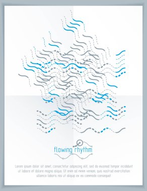 Soyut dalgalı çizgiler çizim