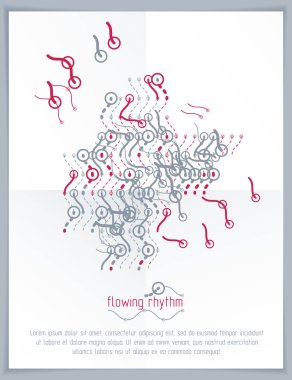 Soyut dalgalı çizgiler çizim