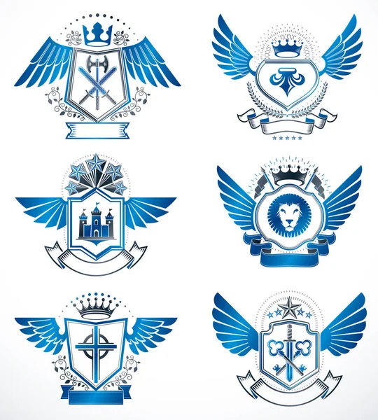 Heraldische wapen Set — Stockvector