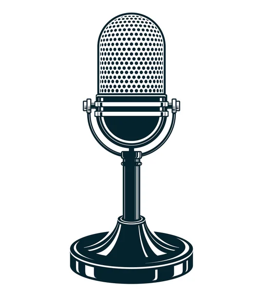 Illustration de microphone studio rétro — Image vectorielle