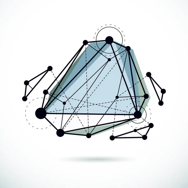 Objeto facetado geométrico abstracto 3D — Vector de stock