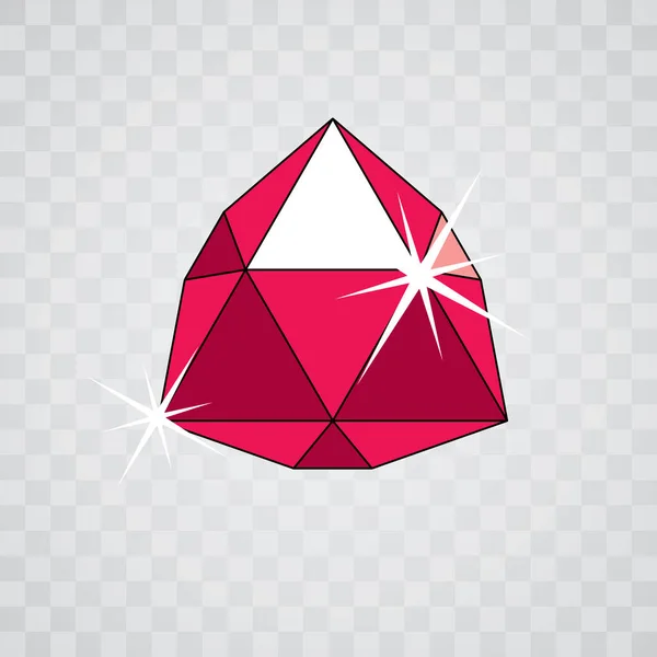 Icono de diamante brillante — Vector de stock