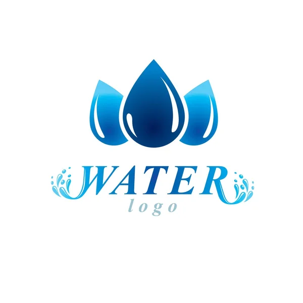 Голубой логотип воды — стоковый вектор