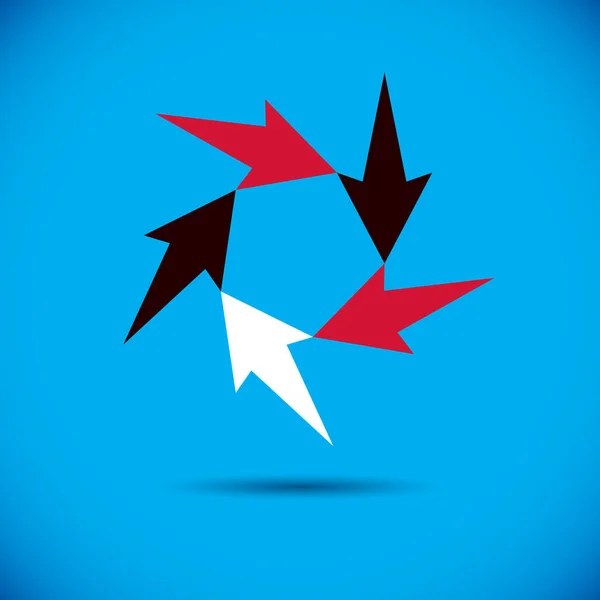 Verspreiding pijlen logo — Stockvector