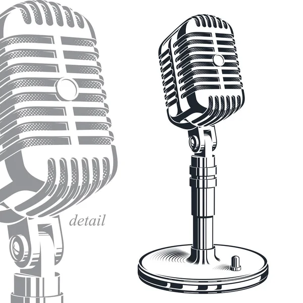 Design de microfone gravador —  Vetores de Stock