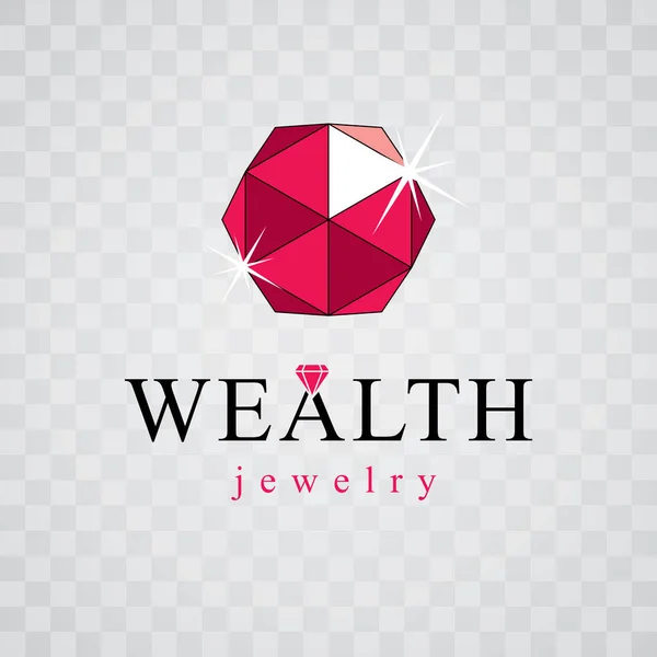 Luxo sinal de diamante emblema —  Vetores de Stock