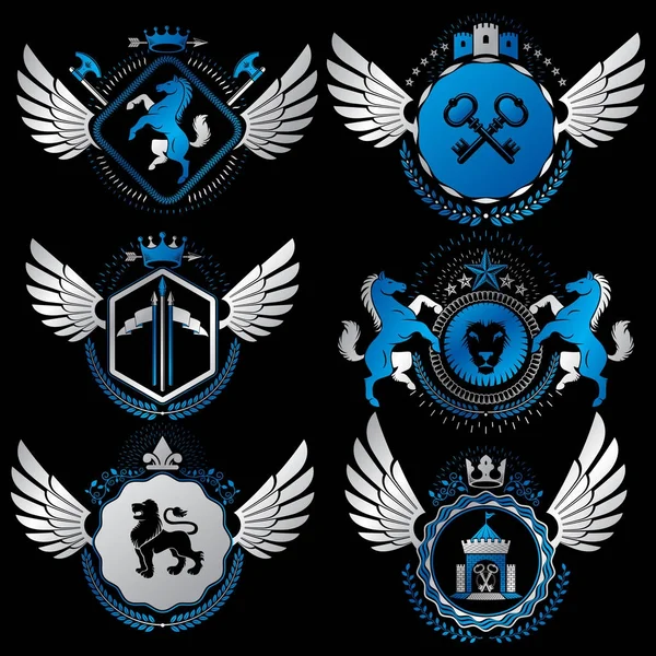 Klassz heraldikai címer — Stock Vector