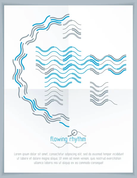 Dalgalı çizgiler desen yuvarlak biçim