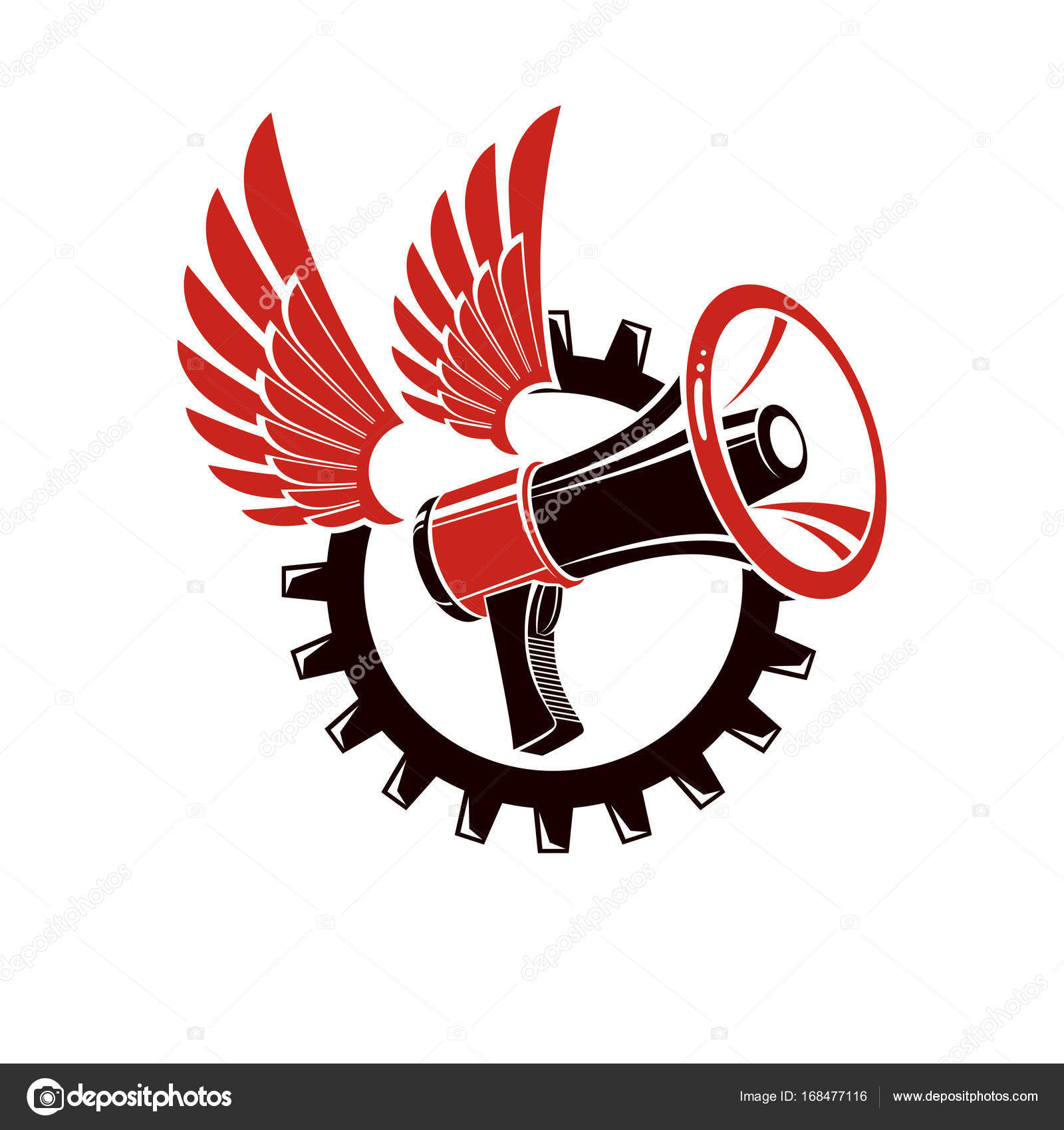 Megaphone equipment logo Stock Vector Image by ©Ostapiusangelp 168477116