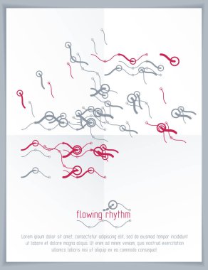 soyut dalgalı çizgi deseni